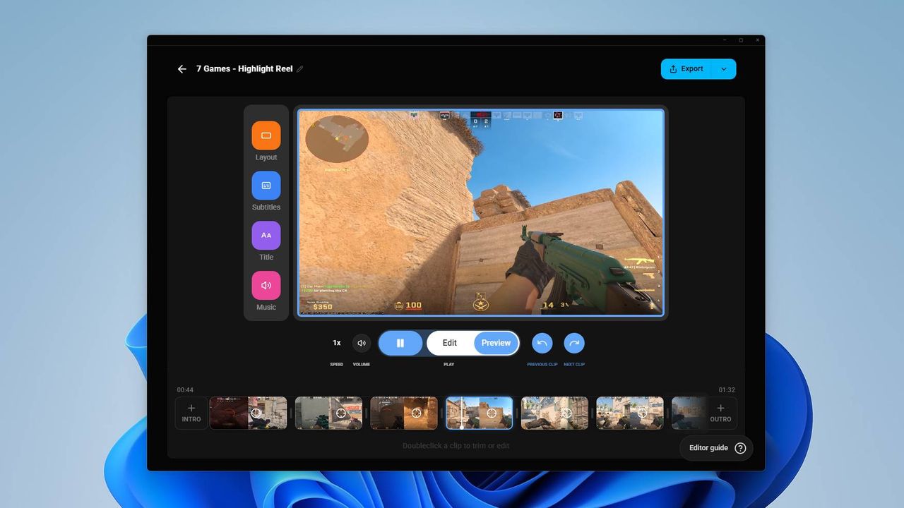 Logitech's G Hub Replay software for deep learning-based highlight reels.