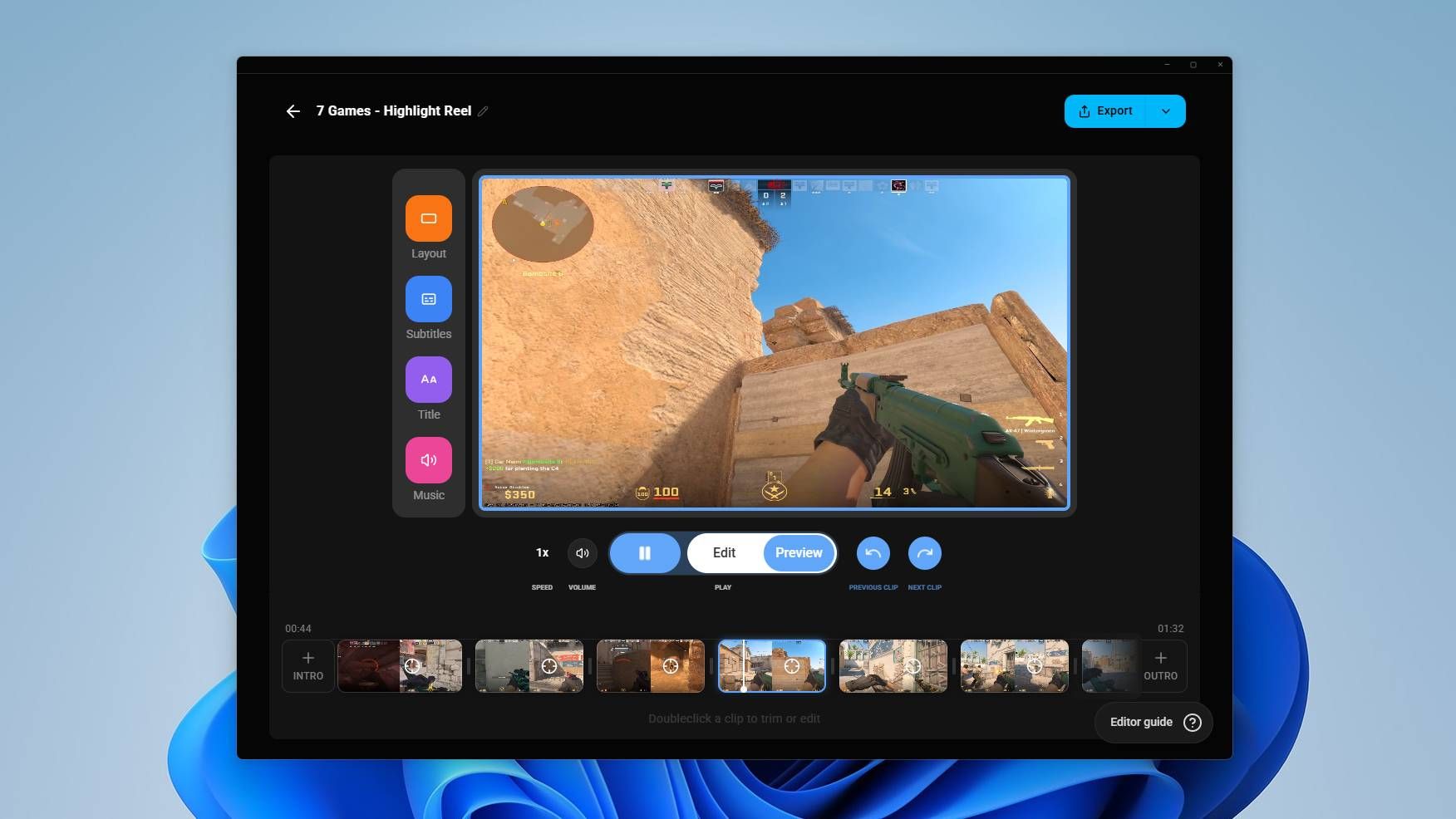 Logitech's G Hub Replay software for deep learning-based highlight reels.