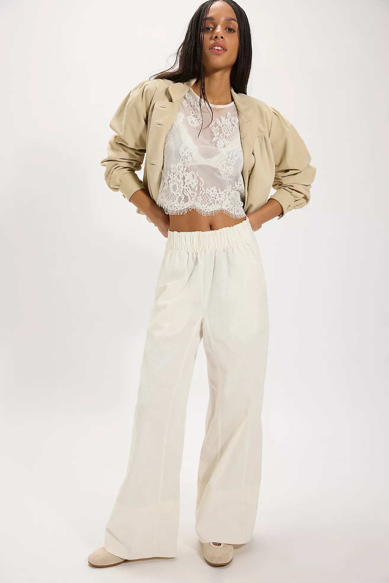 Day's End Linen Pull-On Pants