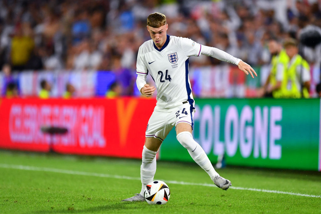 Cole Palmer of England runs with the ball during the UEFA EURO 2024 group stage match between England and Slovenia at Cologne Stadium on June 25, 2024 in Cologne, Germany. (Photo by Franco Arland/Getty Images) Roy Keane