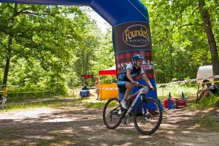 Christian Tanguy (Team CF) crosses the finish line