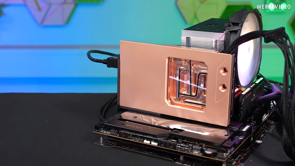 Custom RTX 5090 water block drops GPU temps by 30C