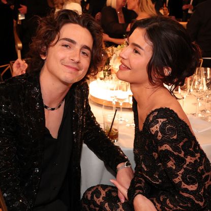 Timoth&eacute;e Chalamet and Kylie Jenner attend the Golden Globes