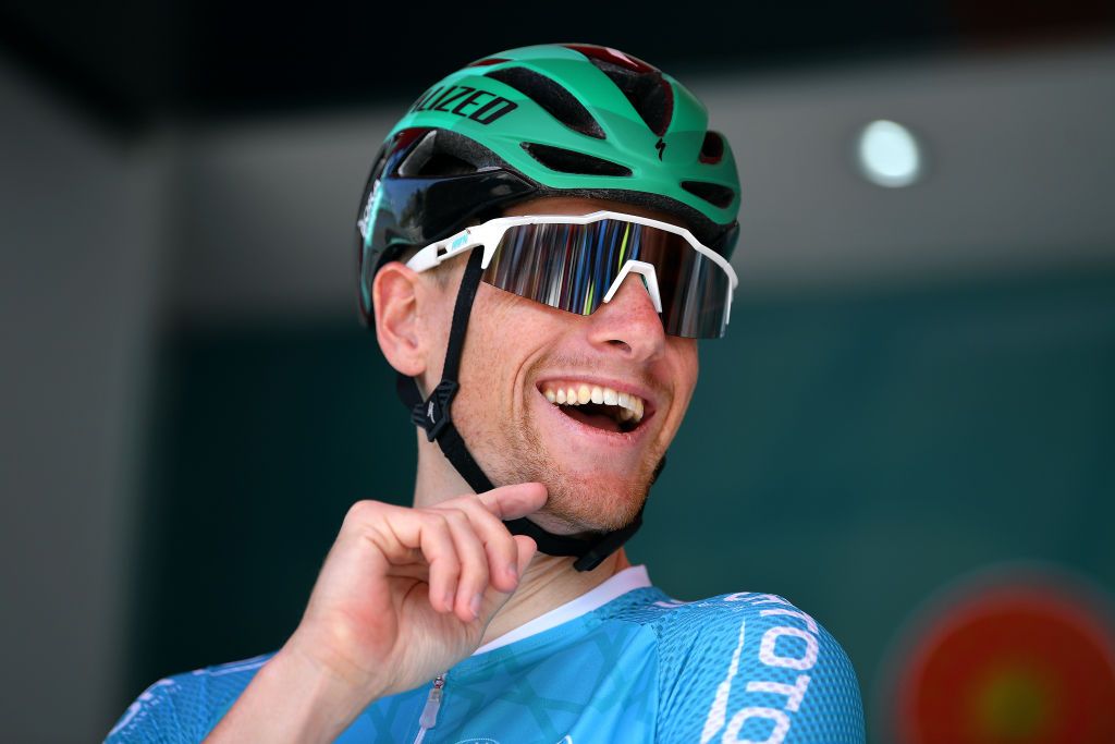 Sam Bennett has a laugh ahead of the third stage of the Tour of Turkey