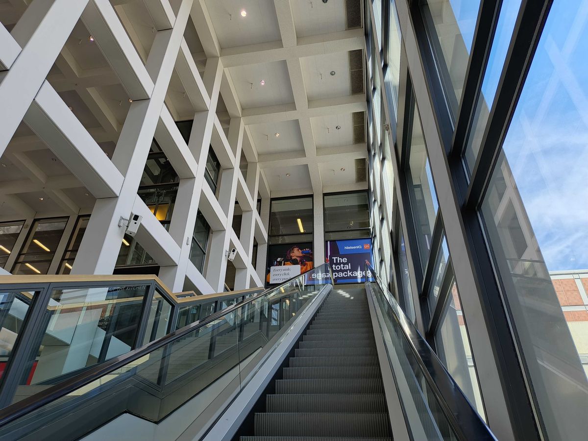 An escalator