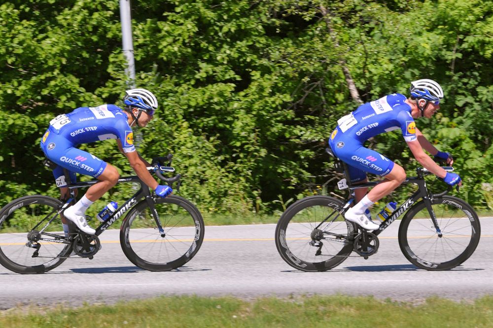 Quick-Step's Davide Martinelli and Tim Declercq