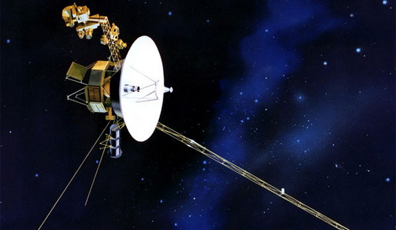 The Voyager 1 spacecraft.
