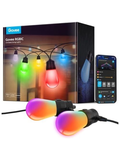 Smart Outdoor String Lights (H7015, 48ft)