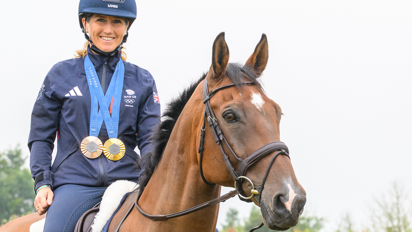 Laura Collett and London 52, her partner at the Paris Olympics