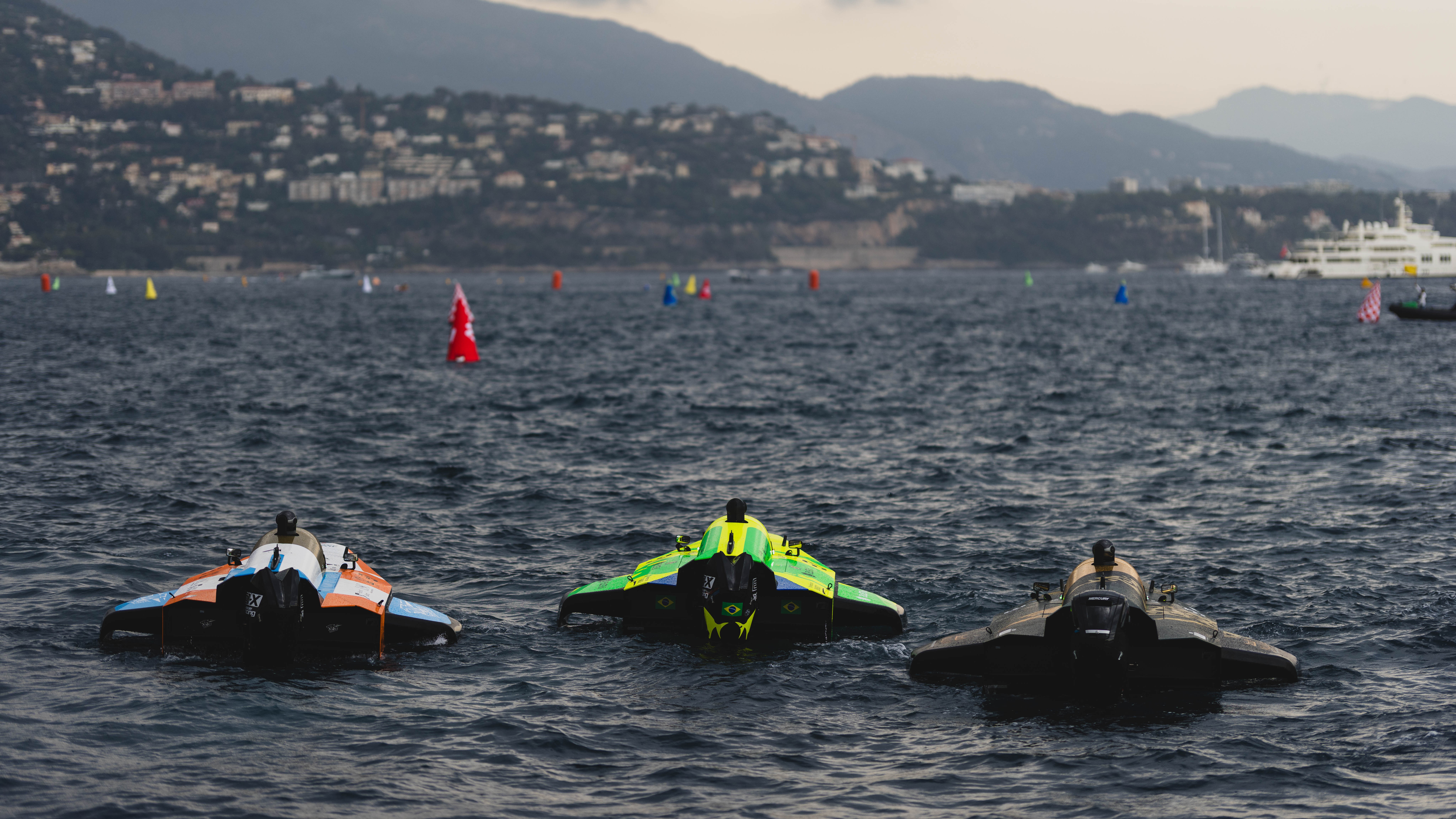 RaceBird's wait in the water ahead of the E1 final in Monaco on July 19.