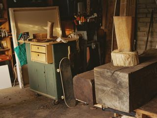 Vince Skelly California studio and wooden workshop