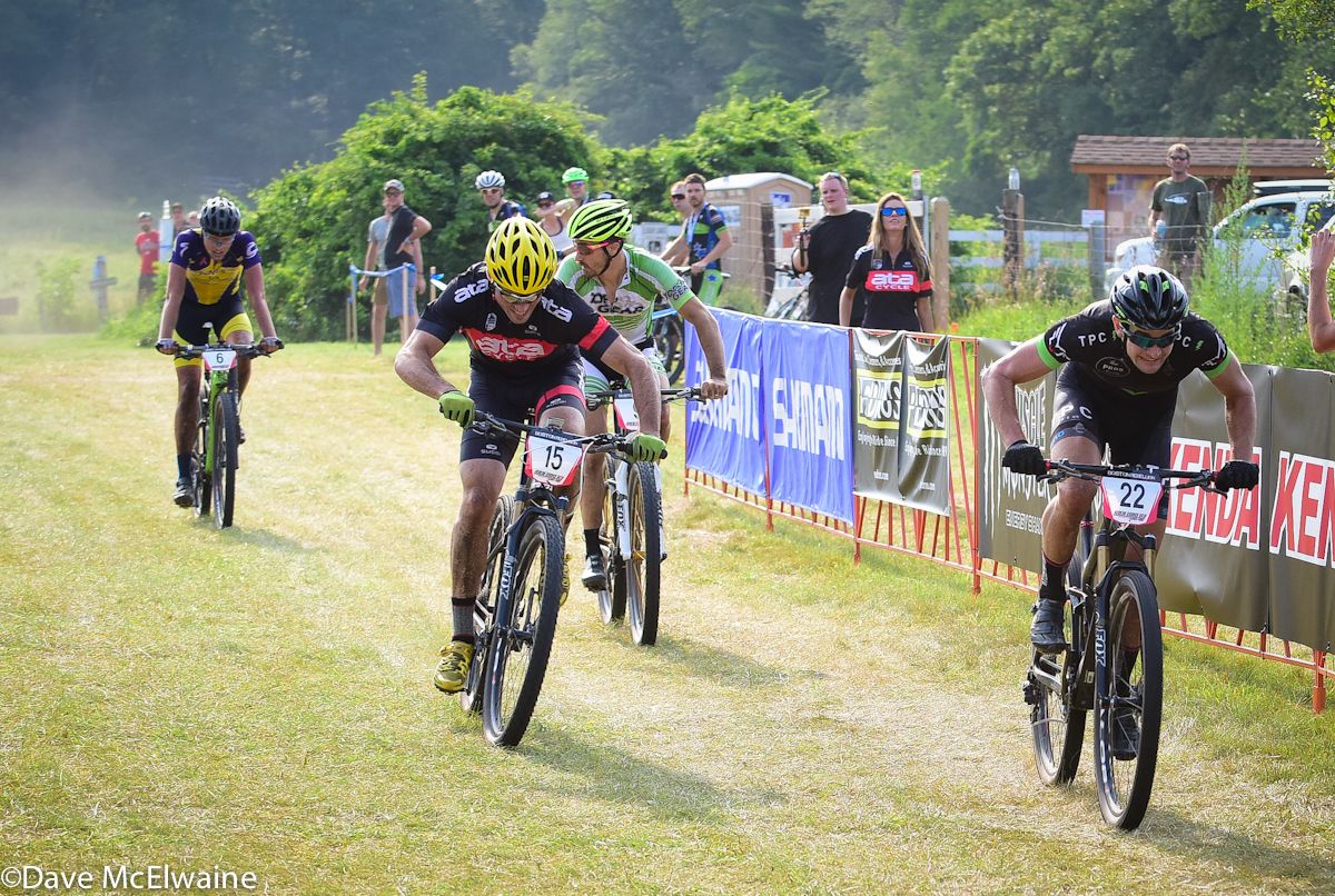 Mitch Hoke (Pros Closet) successfully sprints for third place