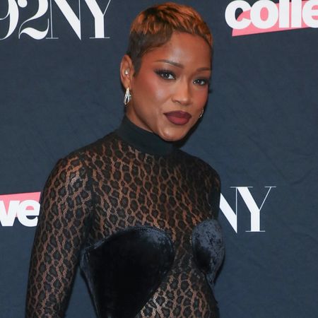 Keke Palmer paired the capri pants trend with a velvet, leopard-print vintage Ala&iuml;a bodysuit