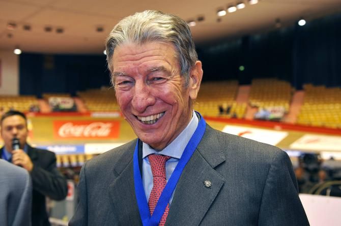 Five time grand tour winner and 1973 world champion Felice Gimondi