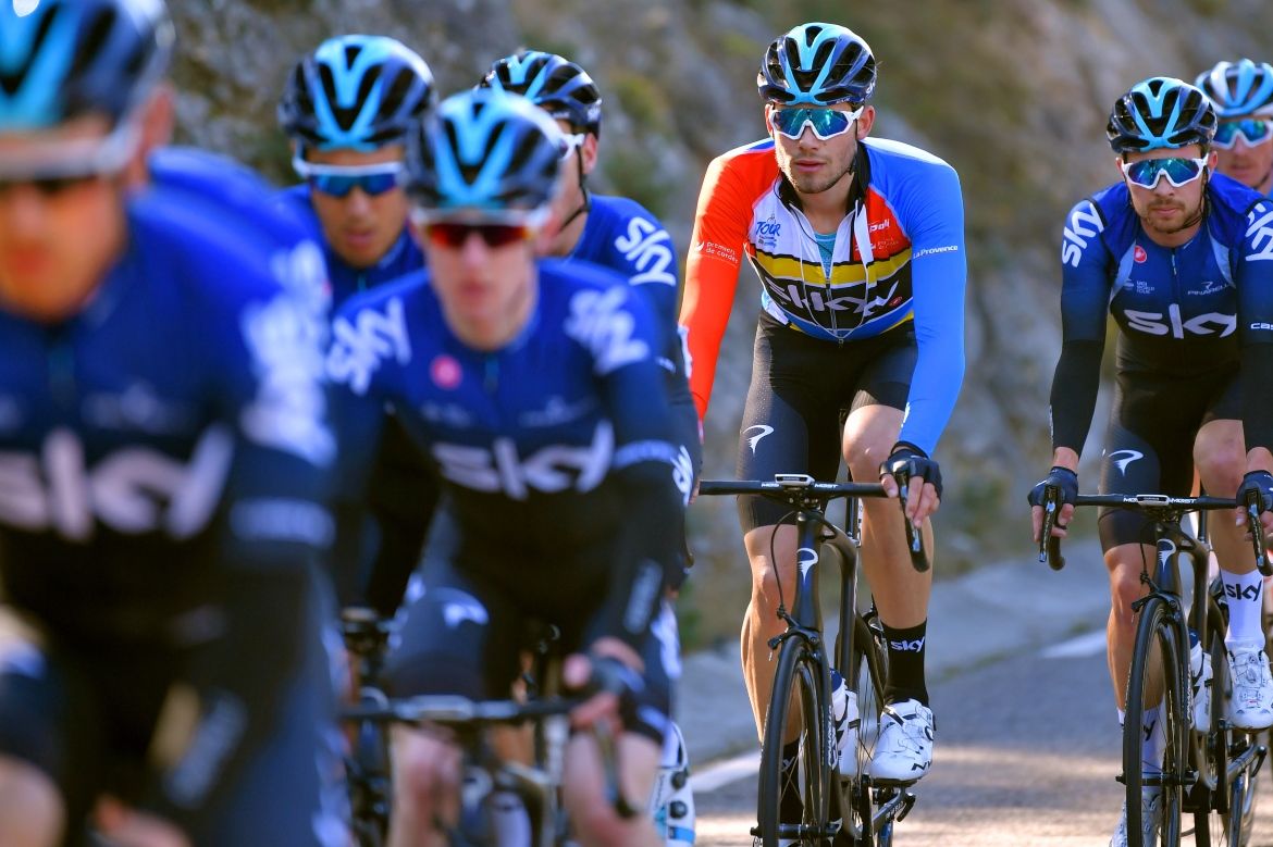 Race leader Filippo Ganna