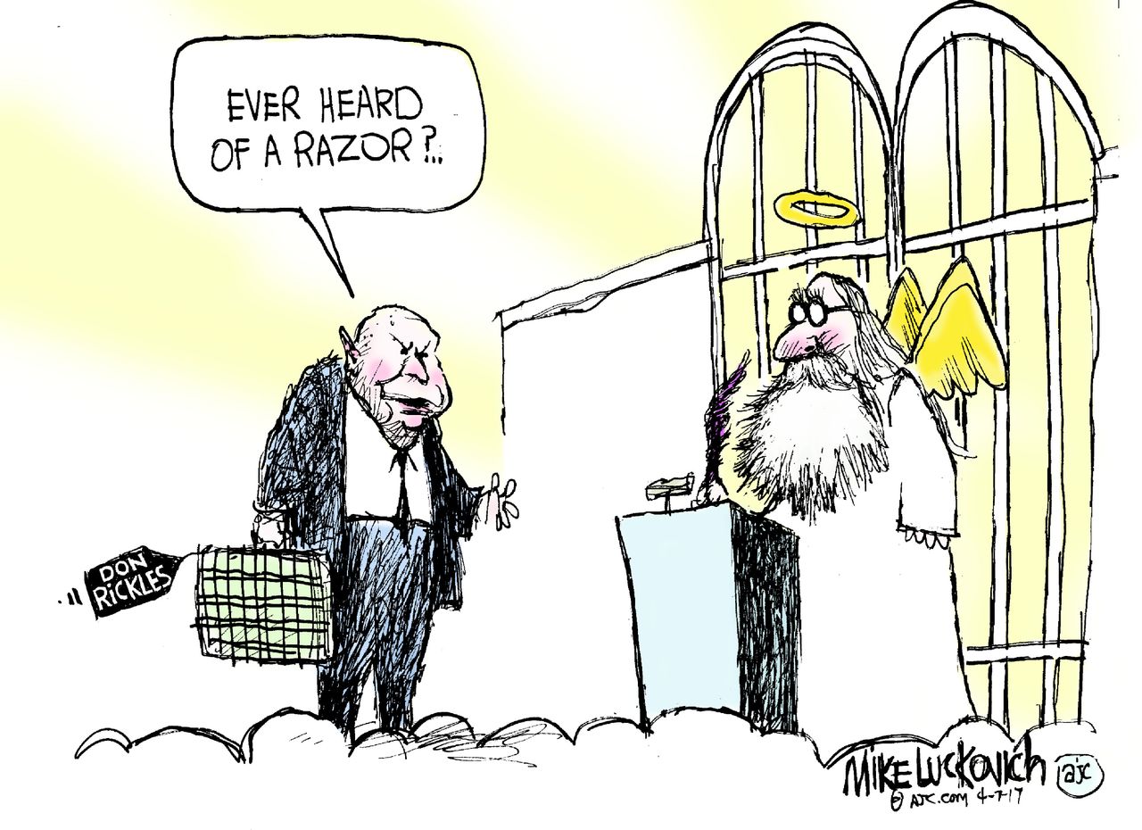 Editorial Cartoon U.S. Don Rickles Death Comedy Heaven