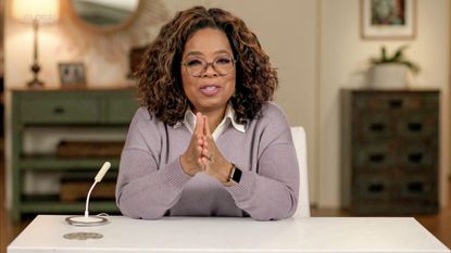 Oprah Winfrey, who opened up about her reaction to Meghan Markle's interview claims