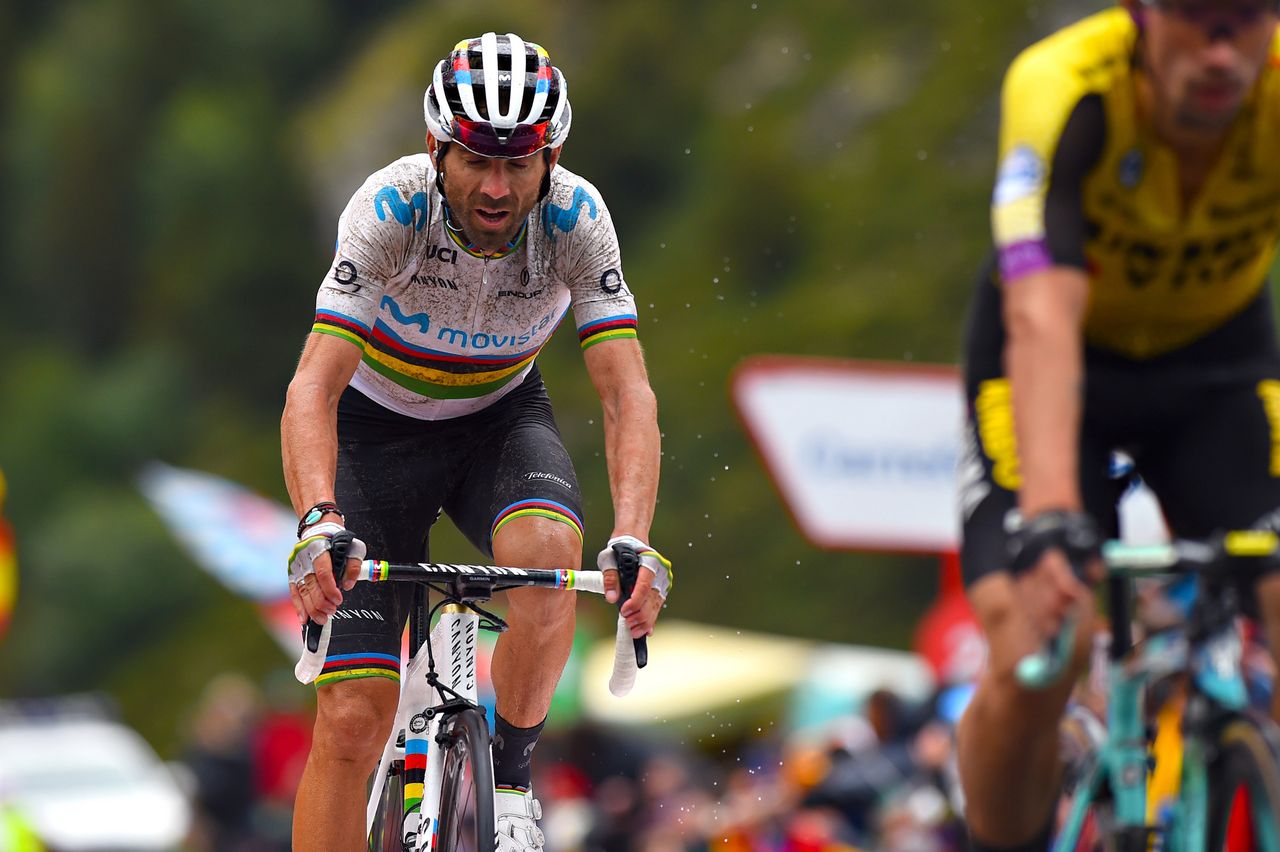 Alejandro Valverde finishes stage 9