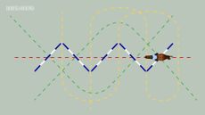 Diagram showing training exercise with poles