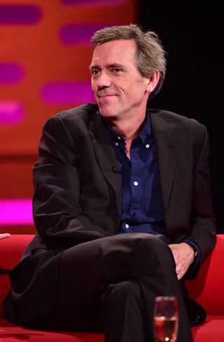 Hugh Laurie during filming of the Graham Norton Show