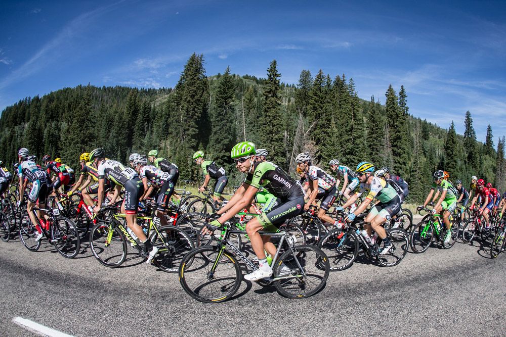 Joe Dombrowski (Cannondale) on the climb.