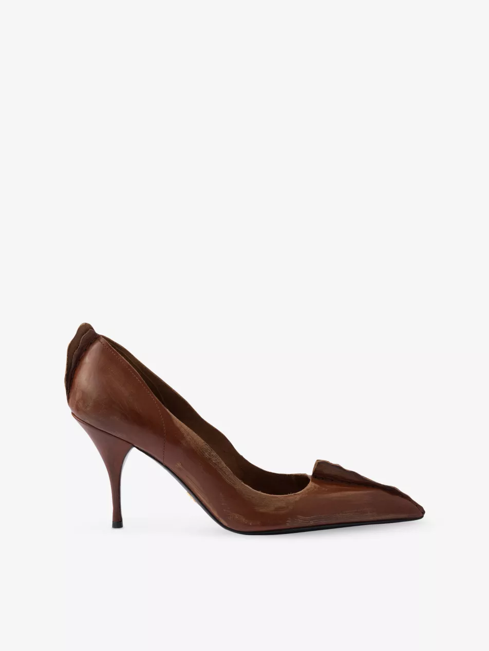 Antiqued Leather Pumps
