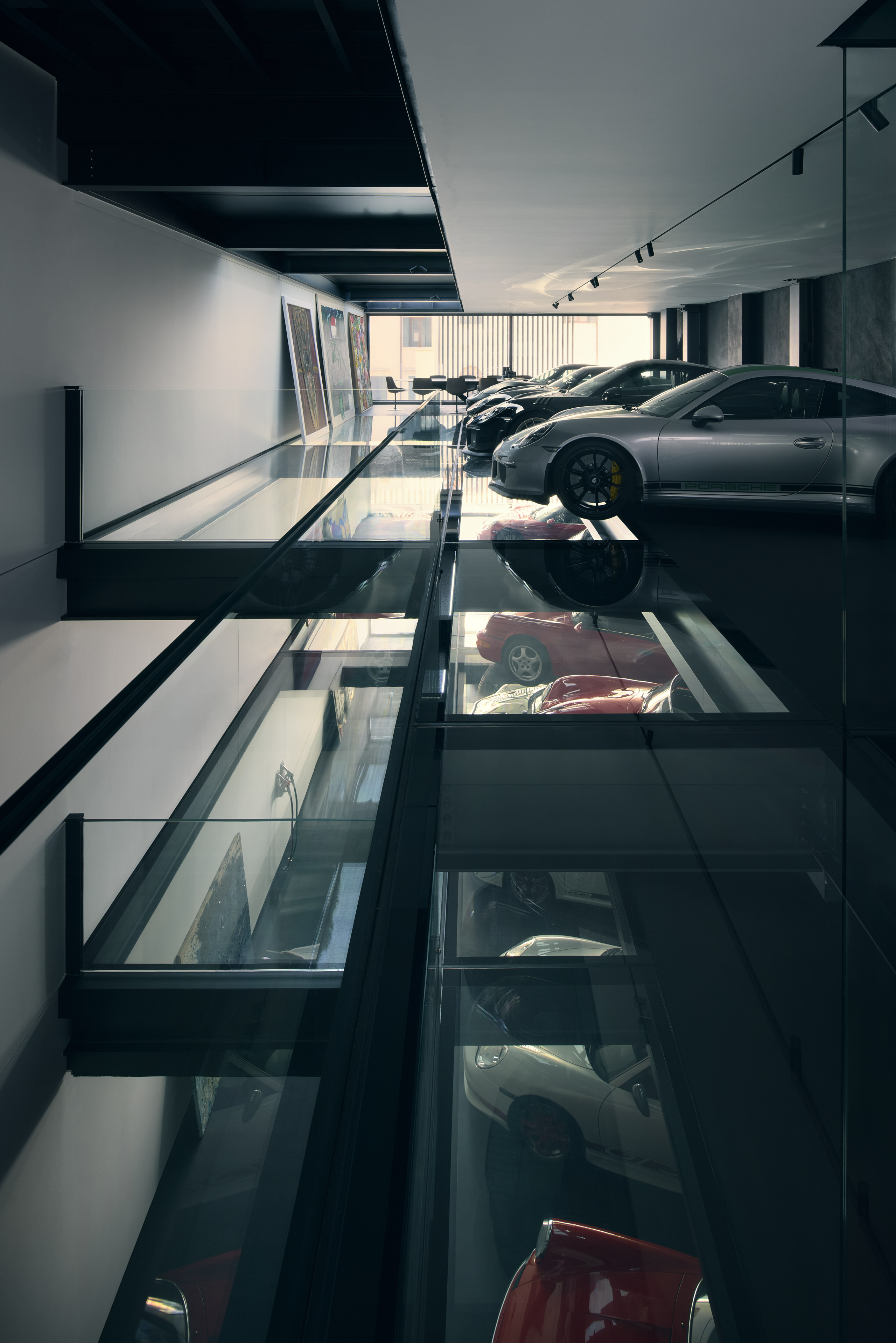 The third level of the collection, with views to the two floors below