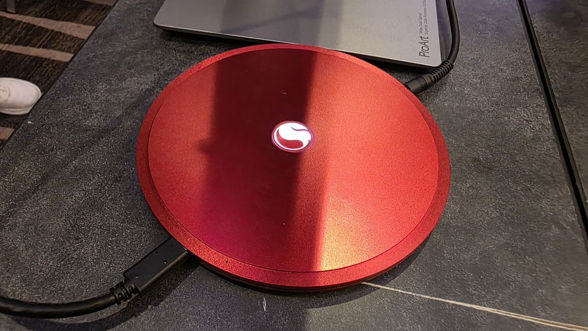 Qualcomm's Snapdragon X2 Elite reference mini PC looks like a coaster — some designs are cooled by Frore AirJets