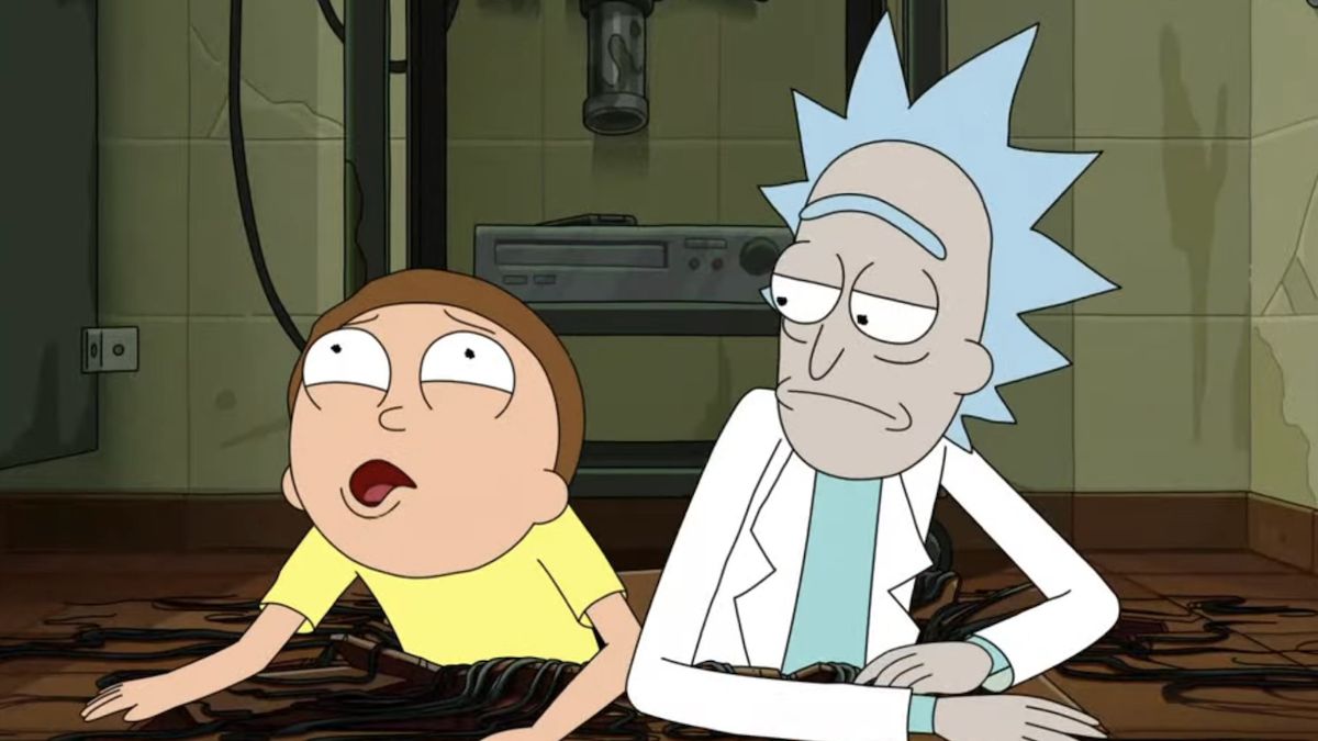 Rick and Morty coming out of Fear Hole in Rick and Morty Season 7 finale