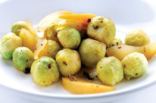 Brussels sprouts with apple and juniper