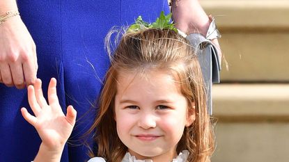 windsor, united kingdom october 12 embargoed for publication in uk newspapers until 24 hours after create date and time princess charlotte of cambridge attends the wedding of princess eugenie of york and jack brooksbank at st george's chapel on october 12, 2018 in windsor, england photo by poolmax mumbygetty images