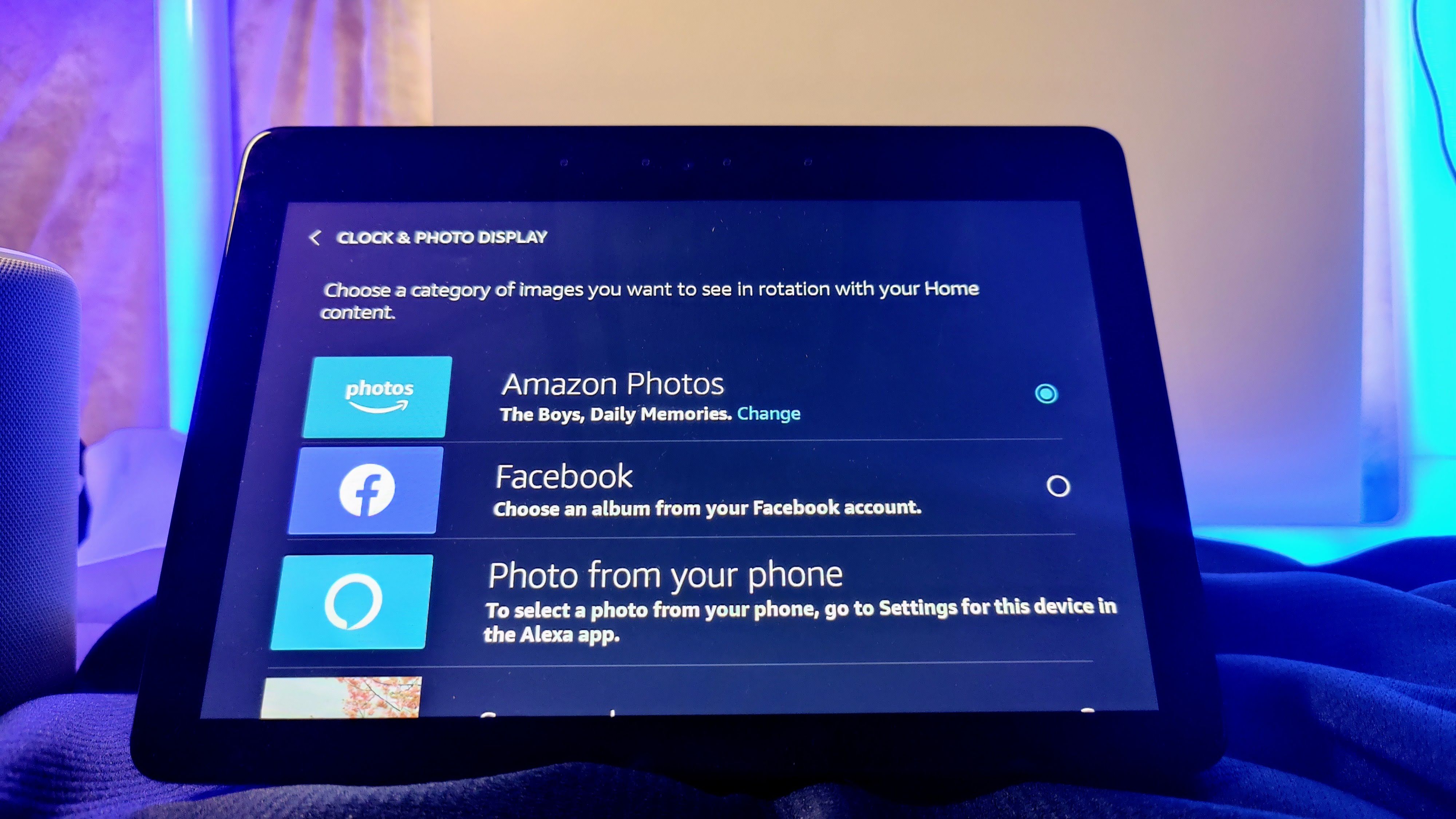 Amazon Echo Show 10 photo setup