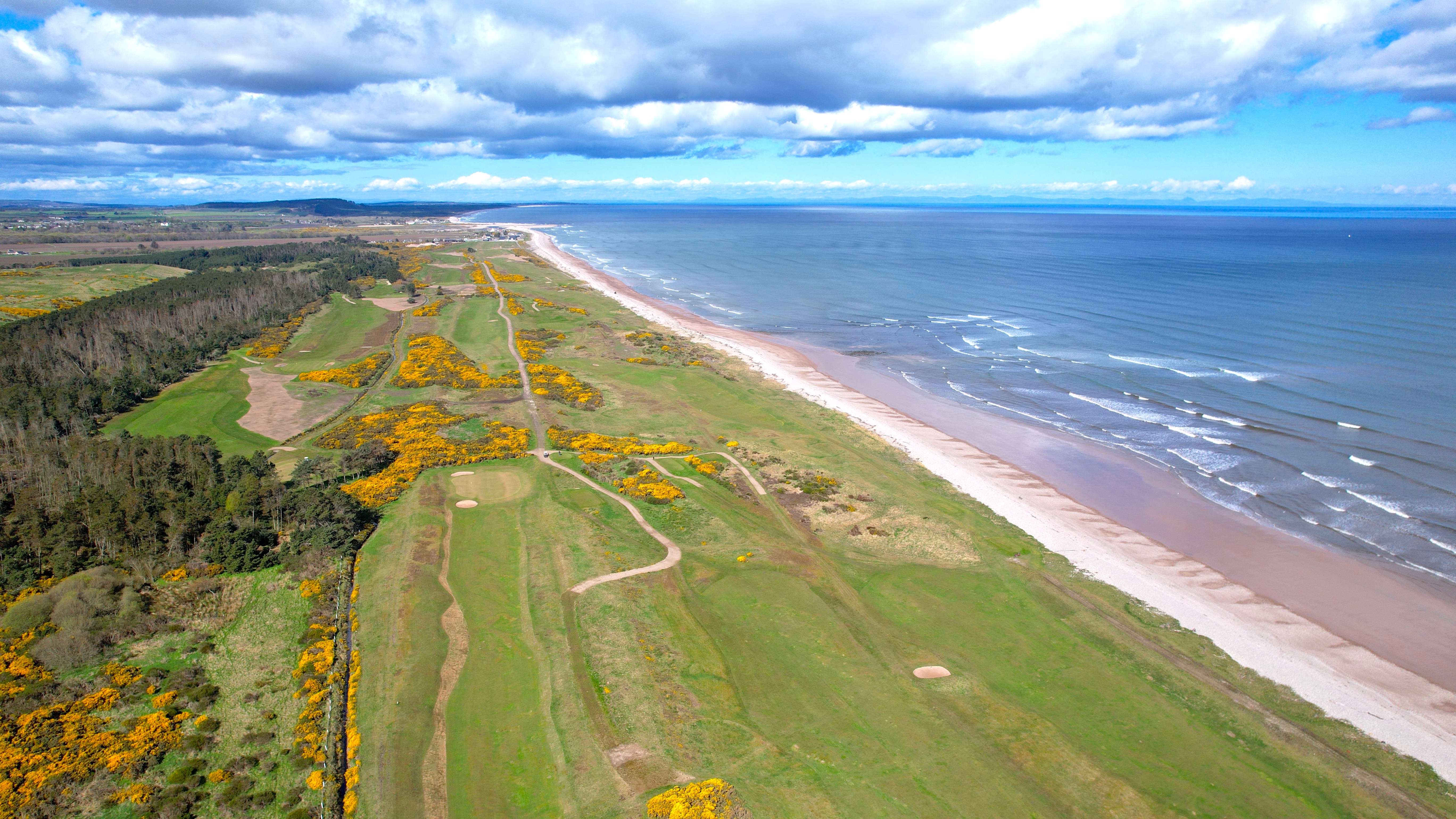 Aerial view of Spey Bay