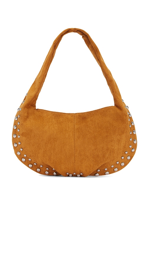 Studded Suede Shoulder Bag