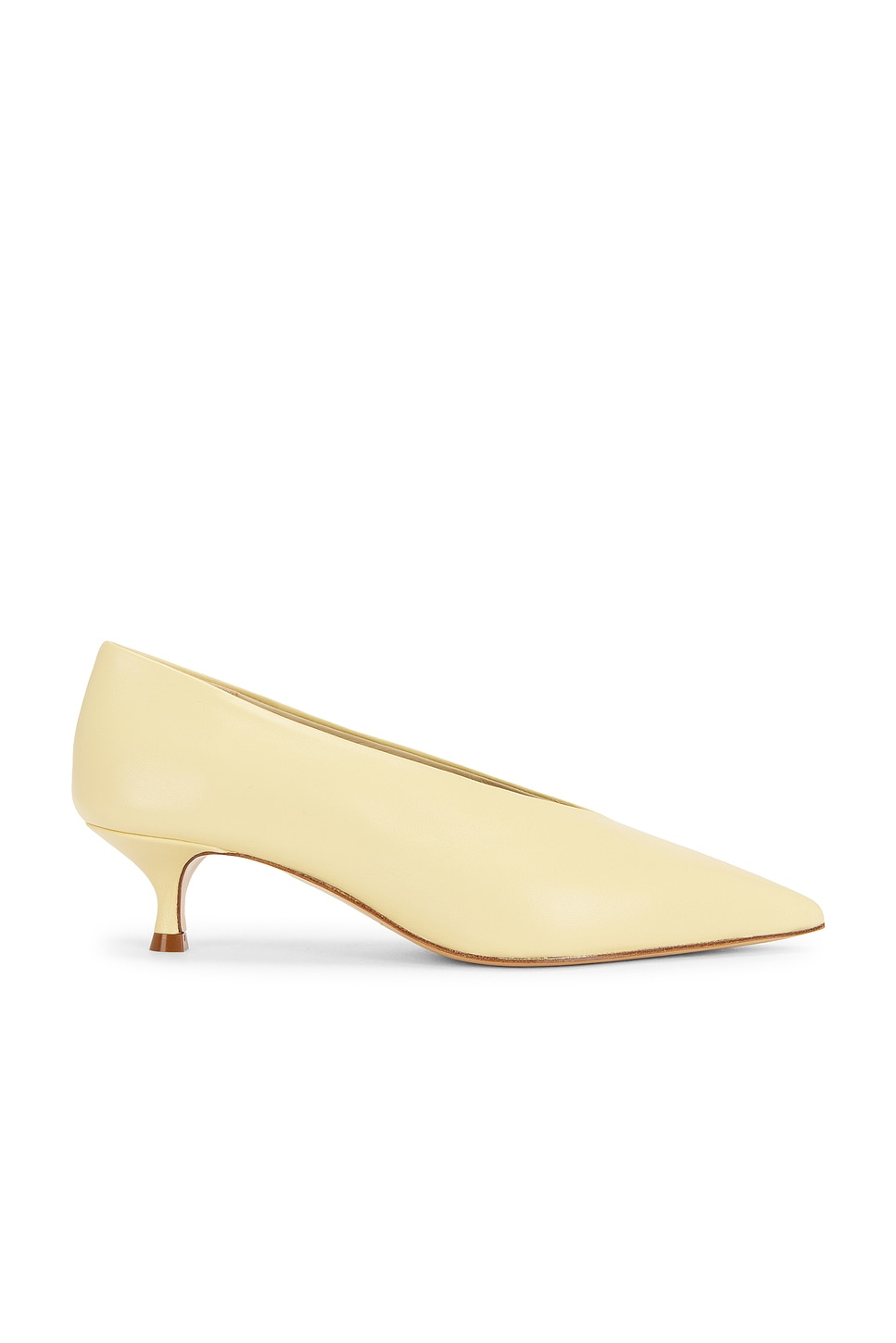 LE MONDE BÉRYL Babouche Leather Kitten Heel