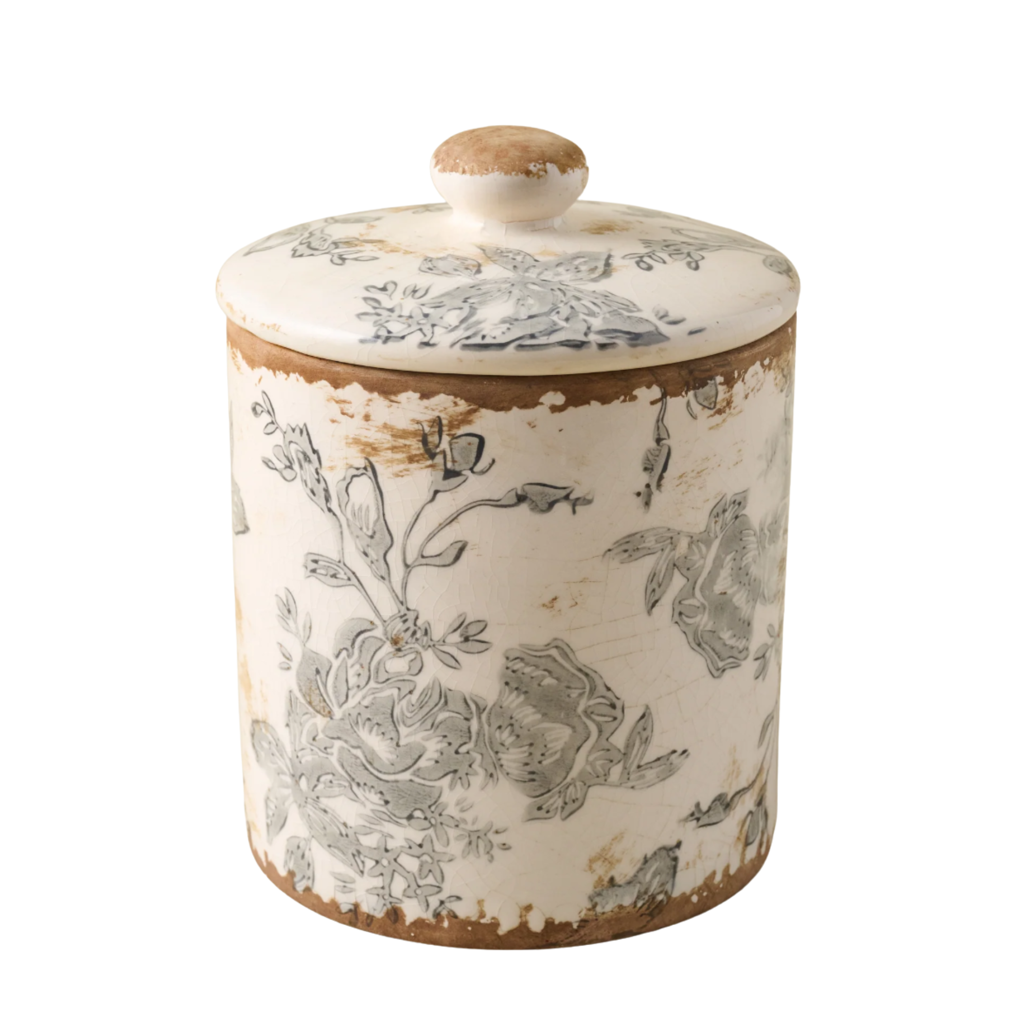 a rustic kitchen canister