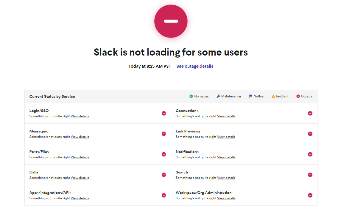 Slack status updates