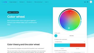 Color wheel on Canva