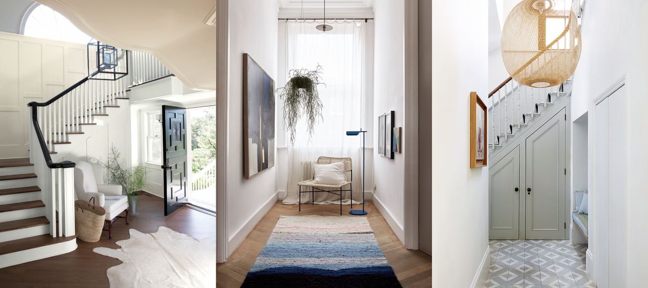 White hallway ideas. Three hallways that show white hallway ideas. 