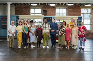 The Great British Sewing Bee 2024 contestants, judges and hosts.