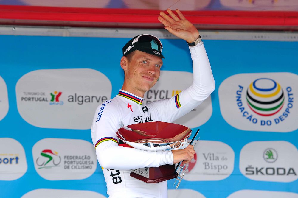 Tony Martin collects another trophy.