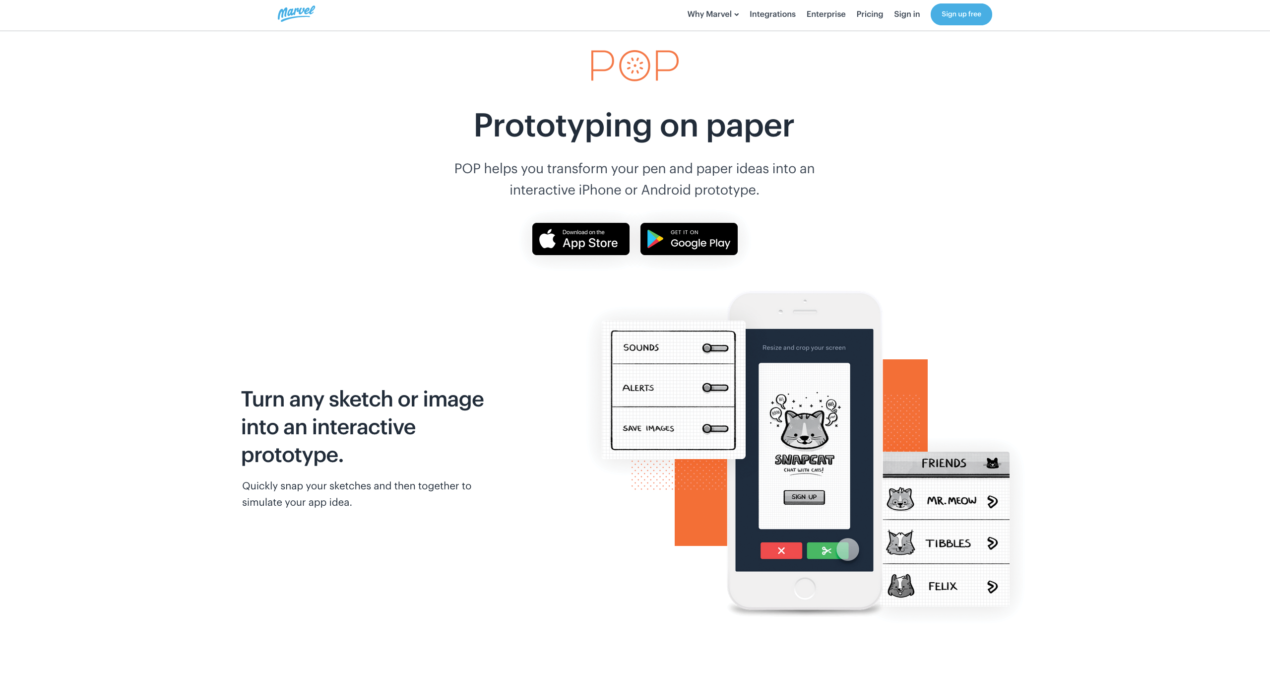 POP landing page