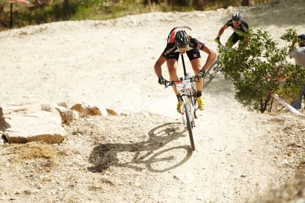 Paul Van Der Ploeg goes with Jongerwaard and sets the pace mid way through the race
