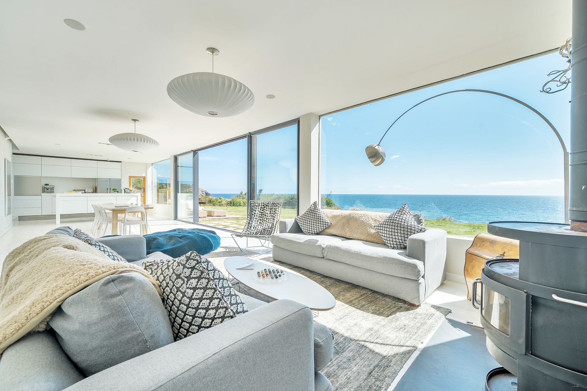 The view from the 50-foot-long sitting room