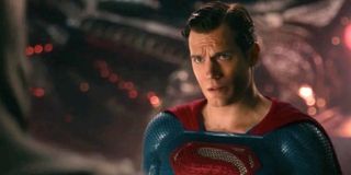 Justice League Superman stands inside of a Kryptonian spaceship