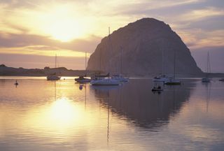 Sunset,Morro Rock ,Morro Bay, California,USA