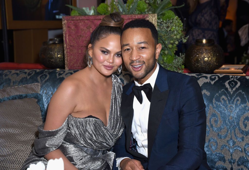 Chrissy Teigen and John Legend attend Hulu&amp;#039;s 2018 Emmy Party at Nomad Hotel Los Angeles on September 17, 2018 in Los Angeles, California.