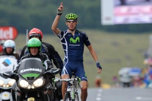 Rui Costa (Movistar) solos to victory atop Super Besse &ndash; Sancy for his first Tour de France win.