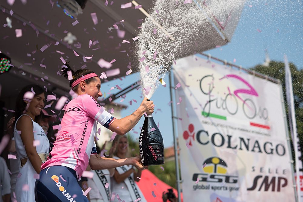Megan Guarnier wins Giro Rosa 2016 after finishing comfortably in the main bunch on the final stage at the final stage of the Giro Rosa 2016 on 10th July 2016