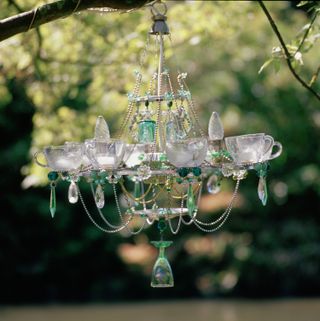 outdoor tree lighting: chandelier